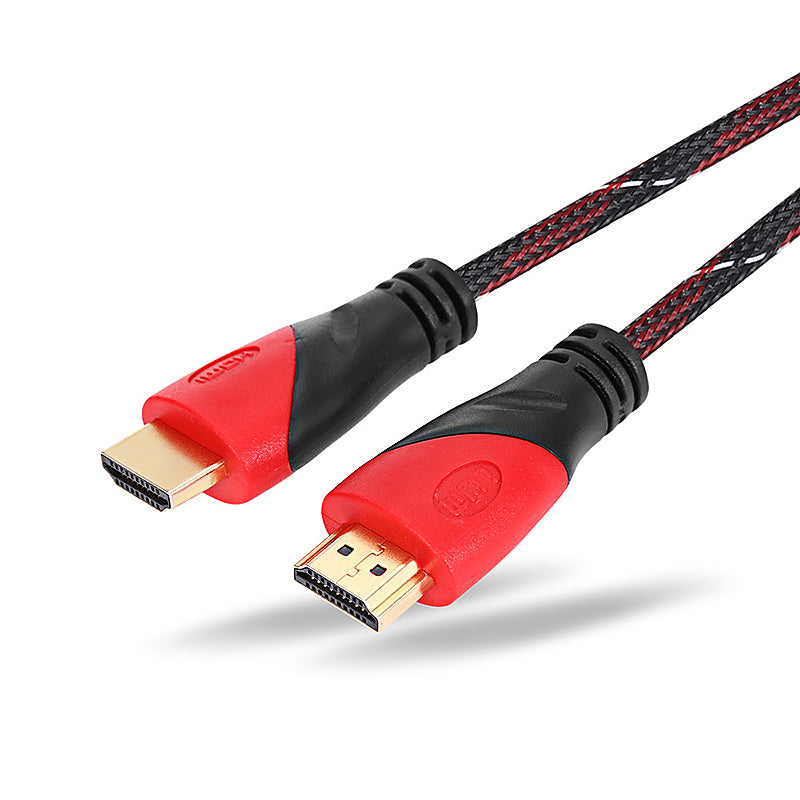 1.8m High Speed Knit Braided Gold-plated Connector HDMI Cable for HDTV PS3